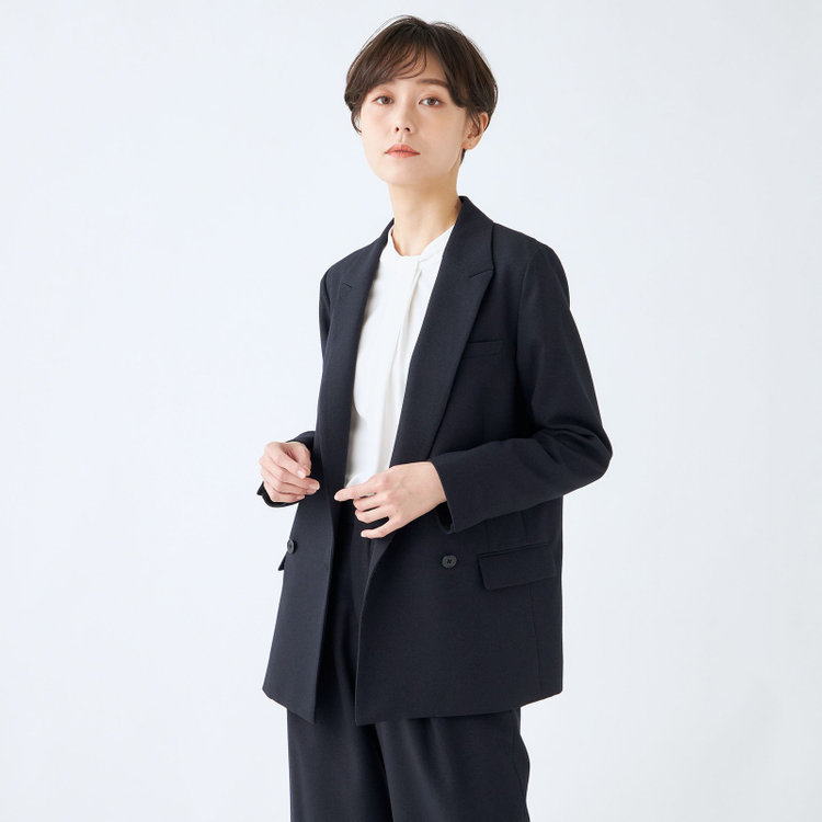 【SL】【秋冬】4釦1掛けダブルジャケット/ネイビー/2WAYストレッチ/ウォッシャブル（LTJW2402-1_S）｜メンズ（メンズ）｜SUIT  SELECT | スーツセレクト公式通販