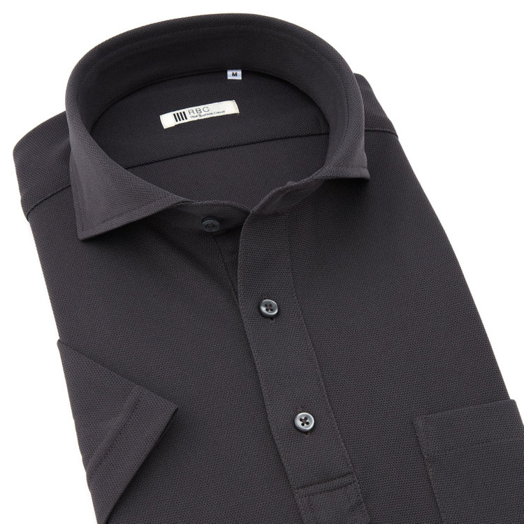 シルバーライン 【発送在庫あり】【WEB限定】【RBC/半袖】カッタウェイビズポロシャツ プルオーバータイプ/ダークグレー/4S グレー中間