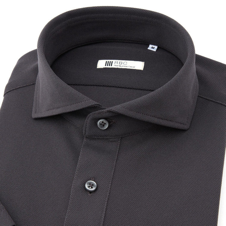 シルバーライン 【発送在庫あり】【WEB限定】【RBC/半袖】カッタウェイビズポロシャツ プルオーバータイプ/ダークグレー/4S グレー中間