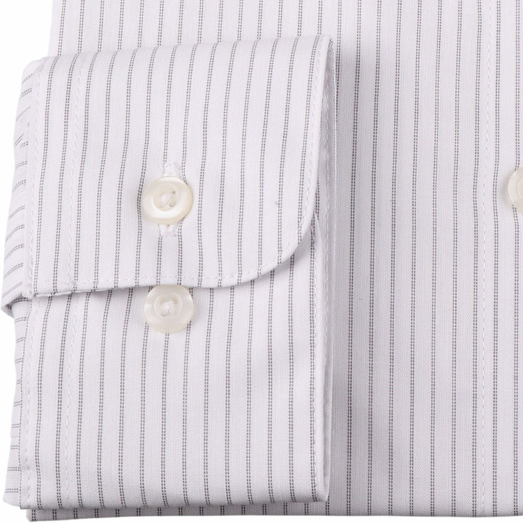 シルバーライン 【WEB限定/OUTLET】【SL/長袖】レギュラーカラーブラウス/ホワイト×ストライプ ホワイト系(白)