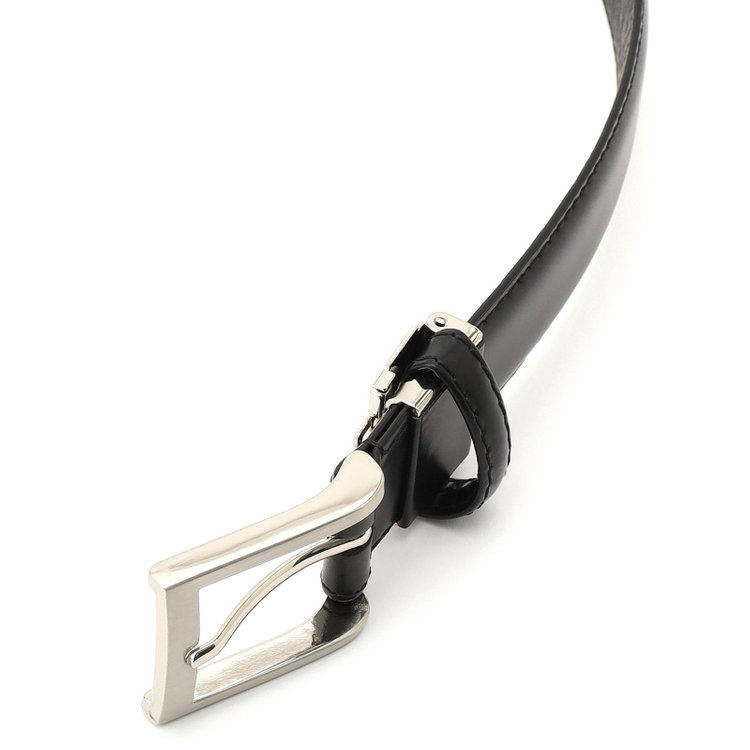 シルバーライン ピンバックルベルト 3.0cm幅/ブラック/MADE IN JAPAN（ウエスト93cmまで対応) 黒