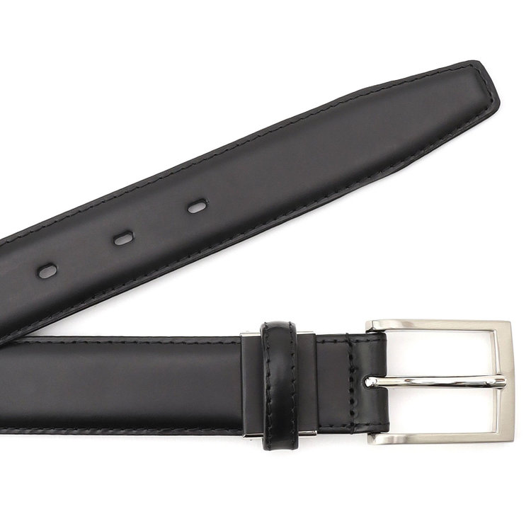 シルバーライン ピンバックルベルト 3.0cm幅/ブラック/MADE IN JAPAN（ウエスト93cmまで対応) 黒