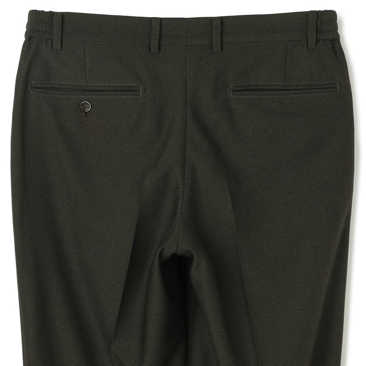シルバーライン 【CLASSICO TAPERED】【春夏】1タックテーパードパンツ/カーキ/ウエストシャーリング仕様/4S SUSTAINABILITY&ECOLOGY FABRIC/※裾直し必要 緑濃色