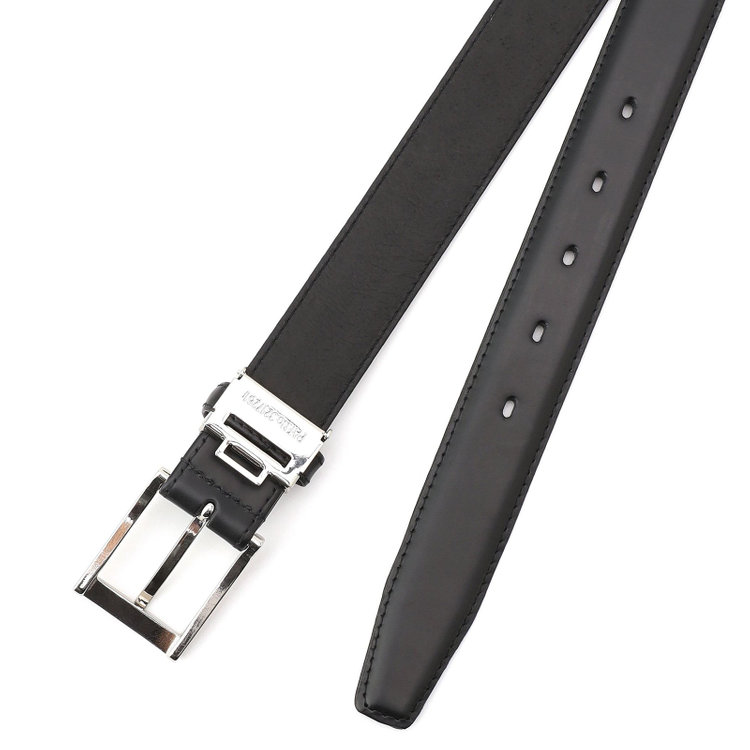 シルバーライン ピンバックルベルト 3.0cm幅/ブラック/MADE IN JAPAN（ウエスト93cmまで対応) 黒