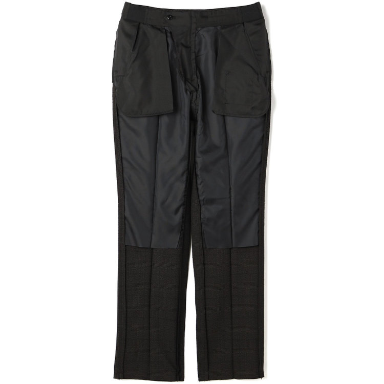 ブラックライン 【SLIM TAPERED】【秋冬】2釦シングルスリーピーススーツ 0タック/ブラウン×グレンチェック /ウエストムーブ/4S TAKE OUT SUITS / ※パンツ裾上げ済仕様 茶濃色