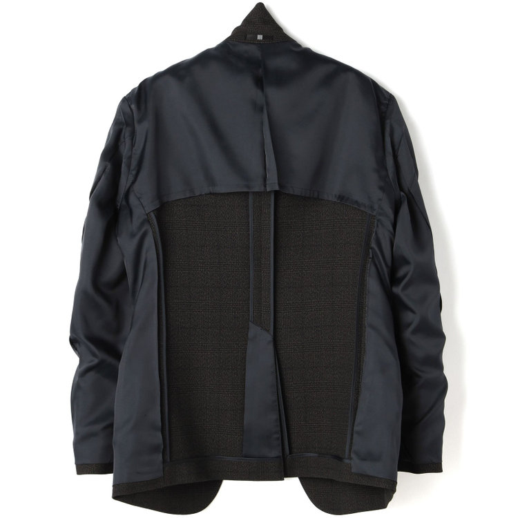 ブラックライン 【SLIM TAPERED】【秋冬】2釦シングルスリーピーススーツ 0タック/ブラウン×グレンチェック /ウエストムーブ/4S TAKE OUT SUITS / ※パンツ裾上げ済仕様 茶濃色