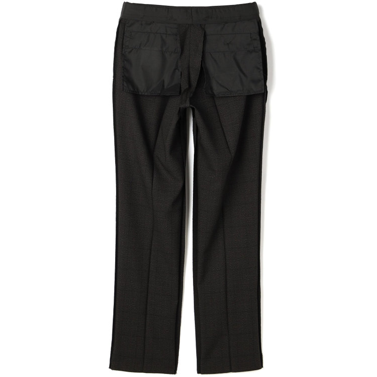ブラックライン 【SLIM TAPERED】【秋冬】2釦シングルスリーピーススーツ 0タック/ブラウン×グレンチェック /ウエストムーブ/4S TAKE OUT SUITS / ※パンツ裾上げ済仕様 茶濃色