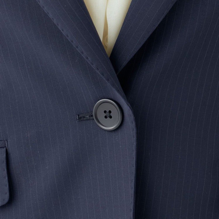 スーツセレクト 【SUIT SELECT×Samantha Thavasa】【年間】1釦ジャケット/ネイビー×ストライプ/4S/マシンウォシャブル 紺中間