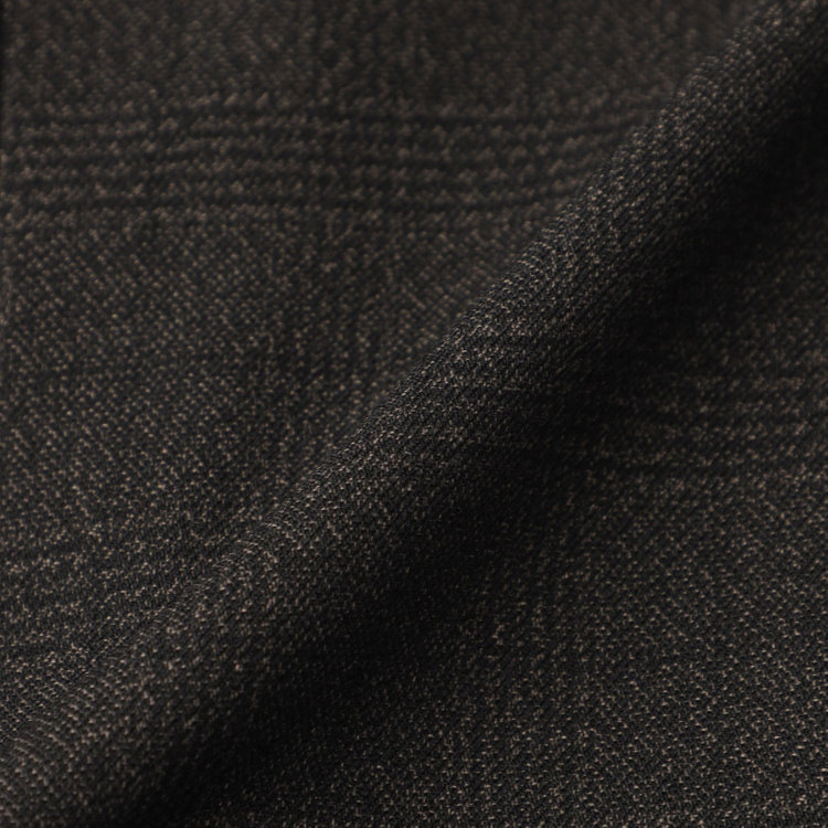 ブラックライン 【SLIM TAPERED】【秋冬】2釦シングルスリーピーススーツ 0タック/ブラウン×グレンチェック /ウエストムーブ/4S TAKE OUT SUITS / ※パンツ裾上げ済仕様 茶濃色