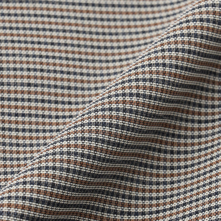 シルバーライン 【5DAYS CLOSET】【RBC】【春夏】ポリエステル1タックテーパードパンツ/ブラウン×チェック/ウエストムーブ仕様/4S SUSTAINABILITY&ECOLOGY FABRIC/※裾上げ必要 グレー中間