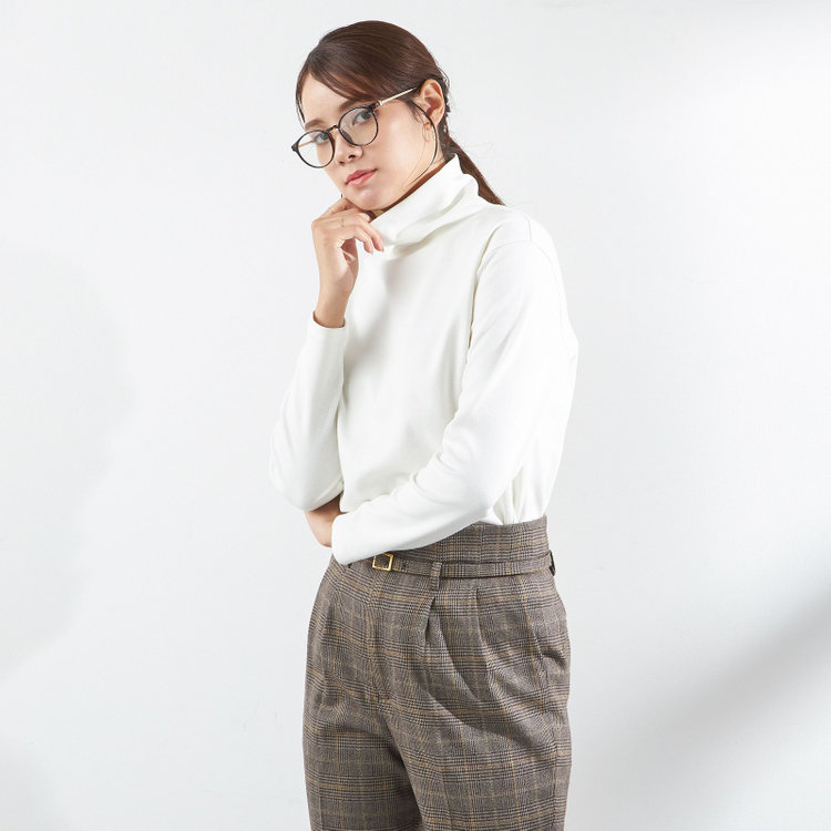 シルバーライン 【SILVER LINE】【秋冬】オフタートルカットソー/ホワイト 白