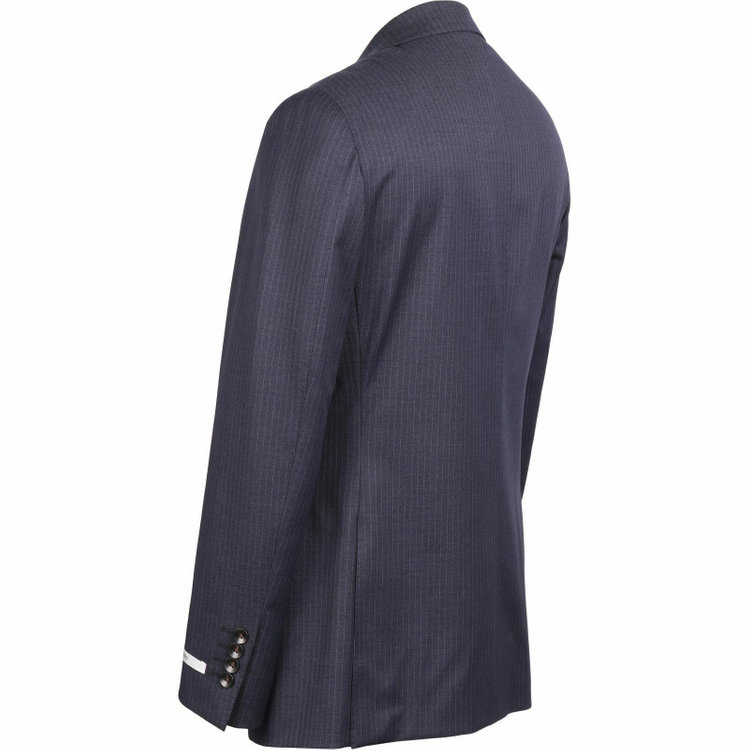 スーツセレクト 【WEB限定/OUTLET】【CLASSICO TAPERED】【秋冬】2釦シングルスーツ 1タック/ネイビー×ストライプ/ストレッチ ネイビー系(紺)