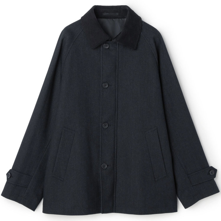 シルバーライン 【SL】ウールブレンドデュアリティショートコート/ダークグレー/140S BLENDED EXTRA FINE MERINO WOOL グレー濃色