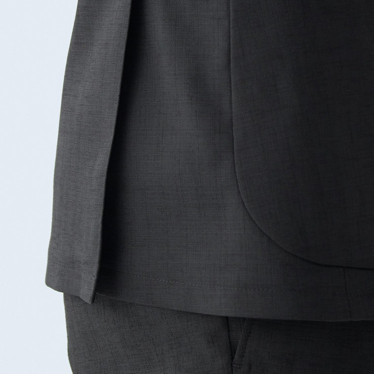 シルバーライン 【発送在庫あり】【RBC】【春夏】ポリエステル2釦ジャケット/ブラック/パッチポケット/4S SUSTAINABILITY&ECOLOGY FABRIC 黒