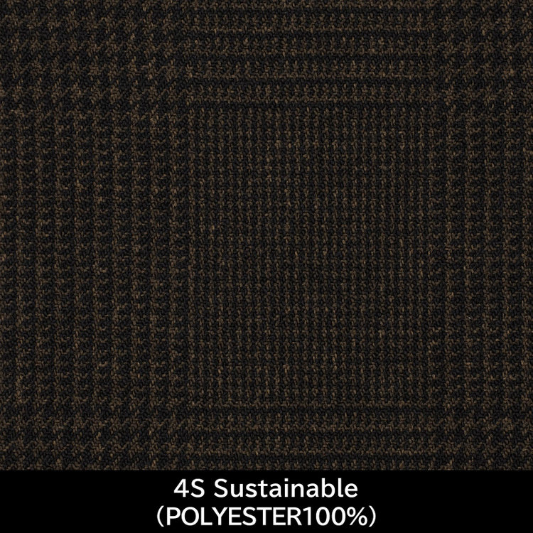スーツセレクト 【日本製】【MEN'S】【パターンオーダー】【SKINNY】【秋冬】スーツ/ブラウン×チェック/4S Sustainable (POLYESTER100%) ブラウン系(茶)