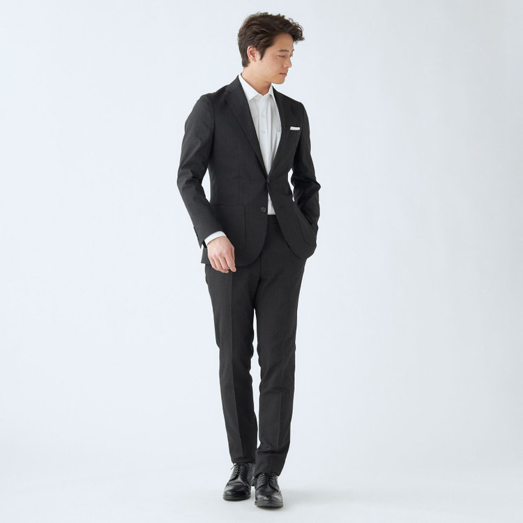 シルバーライン 【発送在庫あり】【RBC】【春夏】ポリエステル2釦ジャケット/ブラック/パッチポケット/4S SUSTAINABILITY&ECOLOGY FABRIC 黒