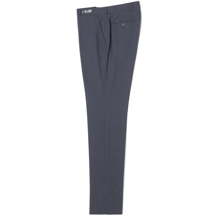 ブラックライン 【SLIM TAPERED】【春夏】0タックテーパードパンツ/ネイビー×バーズアイ/「氷撃」冷感PRINT/4S SUSTAINABILITY&ECOLOGY FABRIC「ウォッシャブル」「ストレッチ」/※裾上げ済み仕様 紺中間