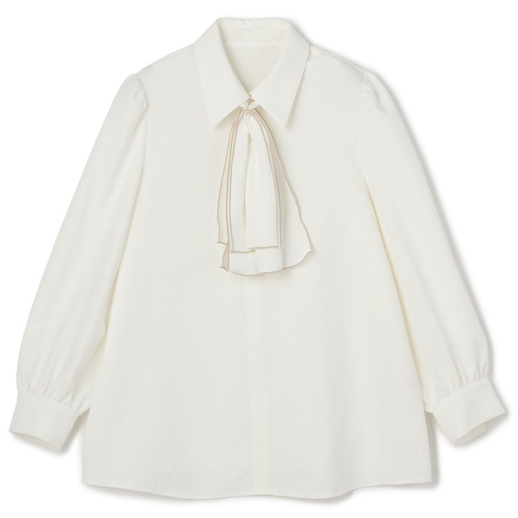 サマンサ 【SUIT SELECT×Samantha Thavasa】【長袖】2WAYボウタイブラウス/ベージュ 白