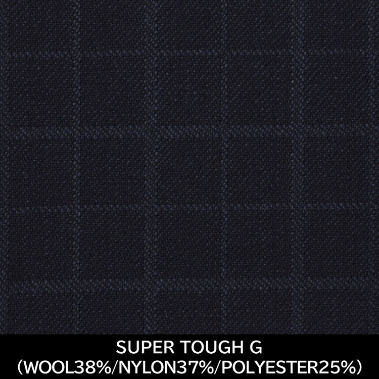 スーツセレクト 【国内縫製】【MEN'S】【パターンオーダー】【KSW】【秋冬】スーツ/ネイビー×チェック/SUPER TOUGH G (WOOL38% POLYESTER37% NYLON25%) ネイビー系(紺)