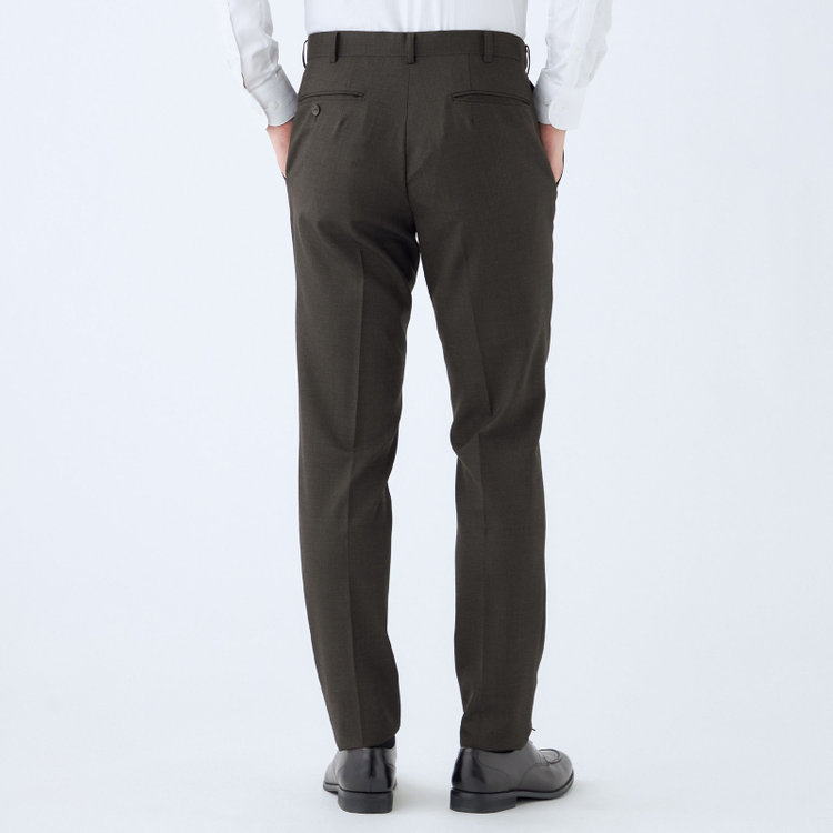 シルバーライン 【CLASSICO TAPERED】【秋冬】6釦2掛けダブルスーツ 2タック/ブラウン/ウエストムーブ/NEW ZEALAND WOOL MIX/※裾上げ必要 茶中間