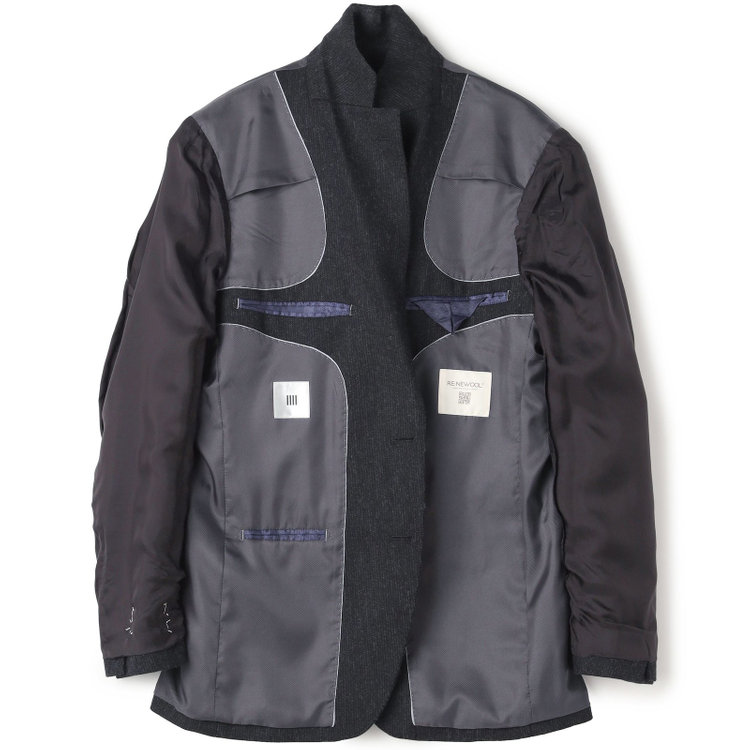 シルバーライン 【CLASSICO TAPERED】【秋冬】2釦シングルスーツ 1タック/グレー/RE:NEWOOL/※裾上げ必要 グレー中間