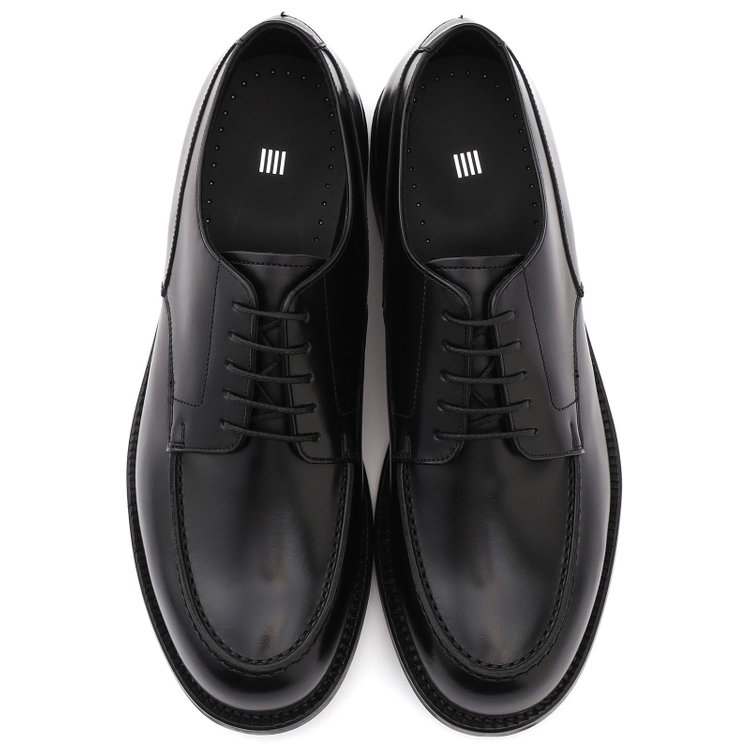 ブラックライン Uチップドレスシューズ/ブラック/牛革/グットイヤーウエルト製法/MADE IN JAPAN 黒