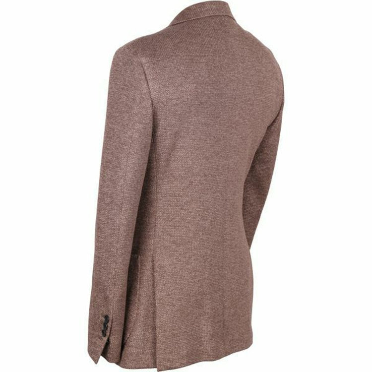 スーツセレクト 【WEB限定/OUTLET】【CLASSICO TAPERED】【春夏】コットンブレンド3釦段返りジャケット/ブラウン×ニット素材/lanificio luigi zanieri fabric made in italy ブラウン系(茶)