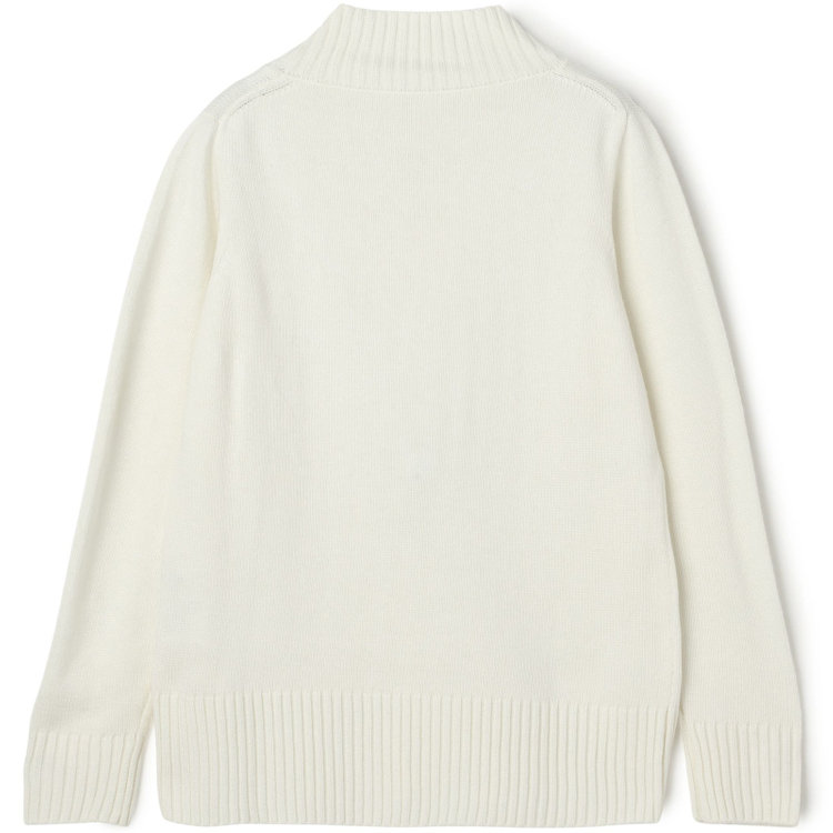 シルバーライン 天竺Vネックニット/イエロー 白