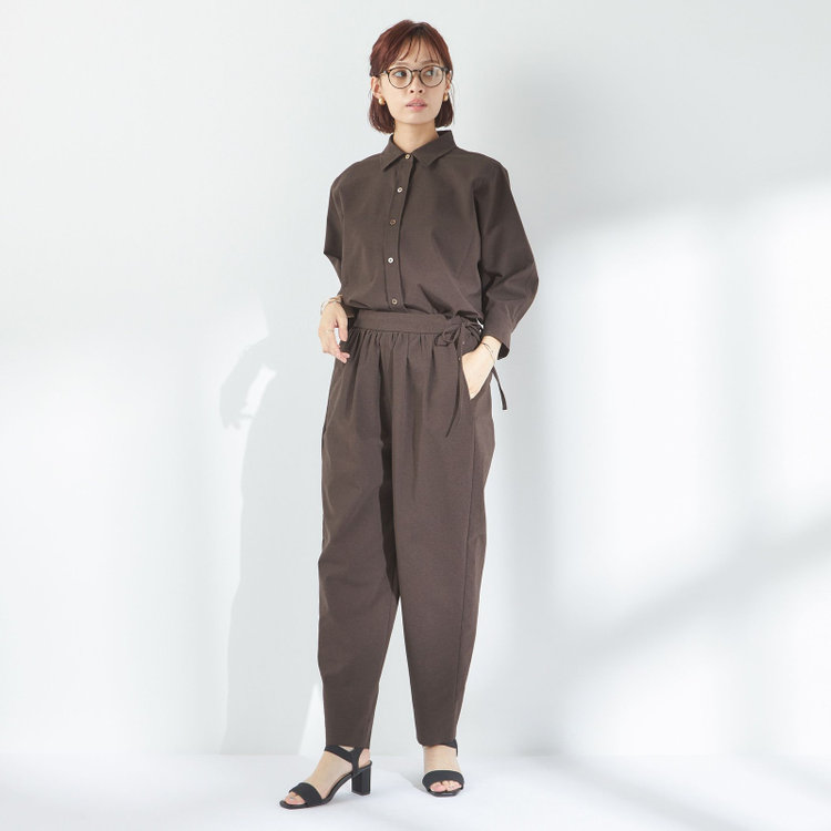 シルバーライン 【BL】【春夏】パンツ/ブラウン/ジャージー素材//※裾上げ済み仕様 茶中間