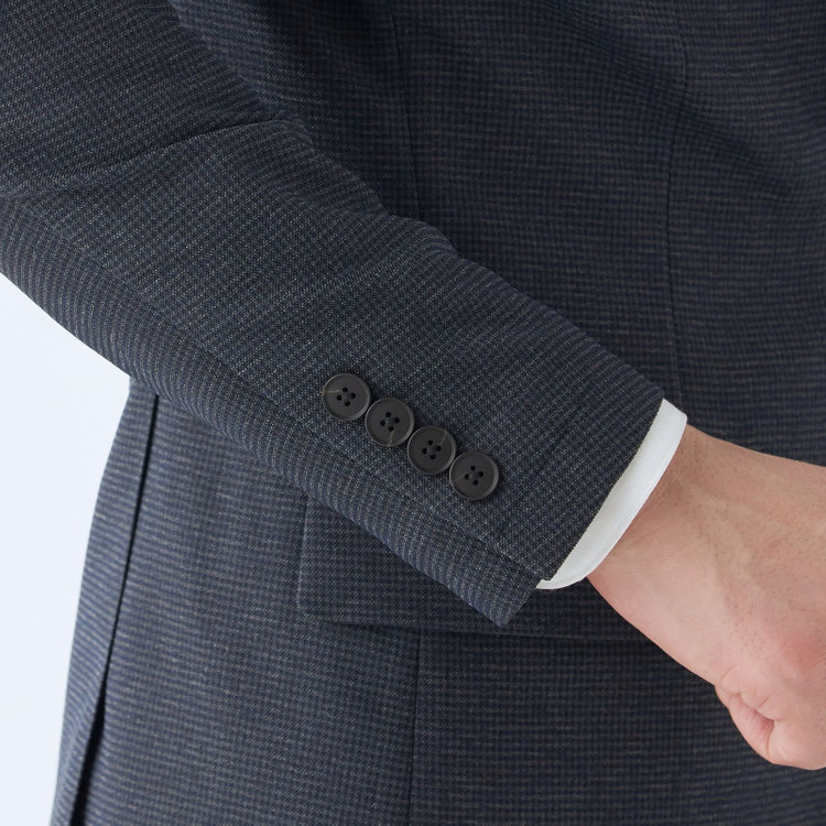 シルバーライン 【発送在庫あり】【RBC】【春夏】ポリエステル2釦ジャケット/ネイビー×チェック/4S SUSTAINABILITY&ECOLOGY FABRIC 紺中間