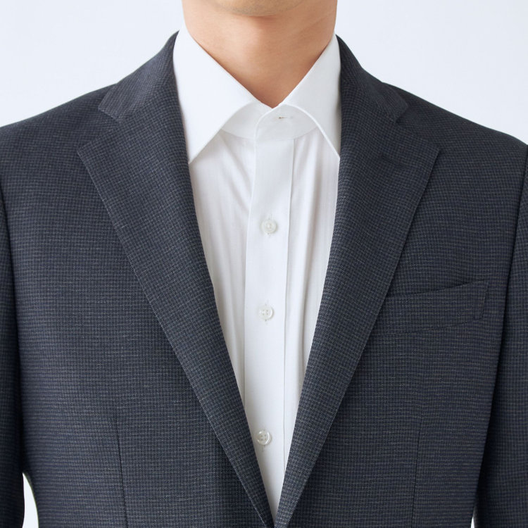 シルバーライン 【発送在庫あり】【RBC】【春夏】ポリエステル2釦ジャケット/ネイビー×チェック/4S SUSTAINABILITY&ECOLOGY FABRIC 紺中間