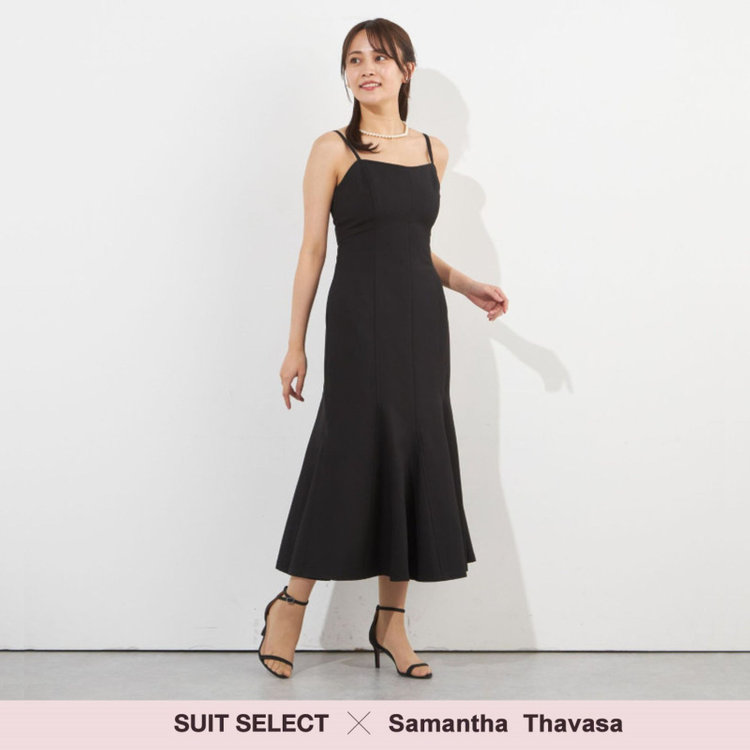サマンサ 【SUIT SELECT×Samantha Thavasa】【年間】レースアップマーメイドキャミワンピ/ブラック 黒
