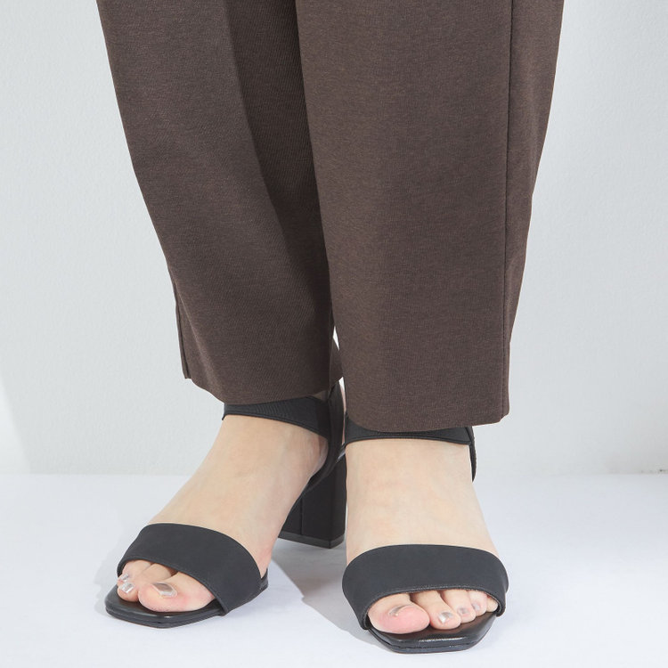 シルバーライン 【BL】【春夏】パンツ/ブラウン/ジャージー素材//※裾上げ済み仕様 茶中間