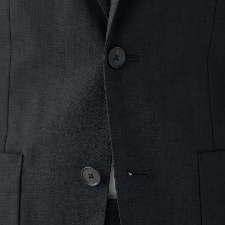 シルバーライン 【発送在庫あり】【RBC】【春夏】ポリエステル2釦ジャケット/ブラック/パッチポケット/4S SUSTAINABILITY&ECOLOGY FABRIC 黒