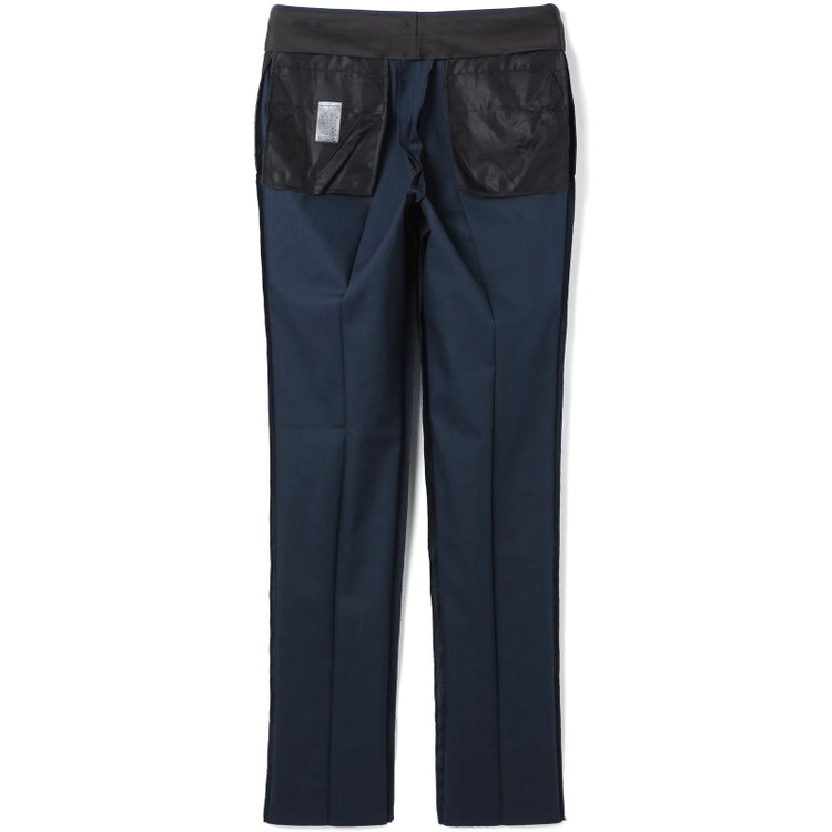 SUIT SELECT　アウトレット 【WEB限定/OUTLET/汚れ・キズ等有】【CLASSICO TAPERED】【春夏】1タックテーパードパンツ/ネイビー/ウエストムーブ仕様/「FREEZETECH 氷撃」冷感PRINT/※裾直し必要 紺中間