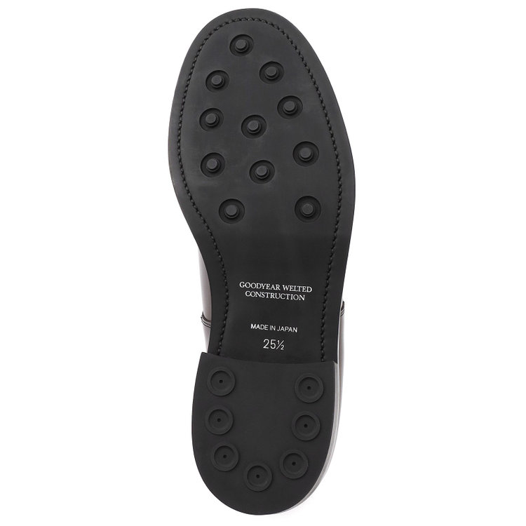 ブラックライン Uチップドレスシューズ/ブラウン/牛革/グットイヤーウエルト製法/MADE IN JAPAN 茶濃色