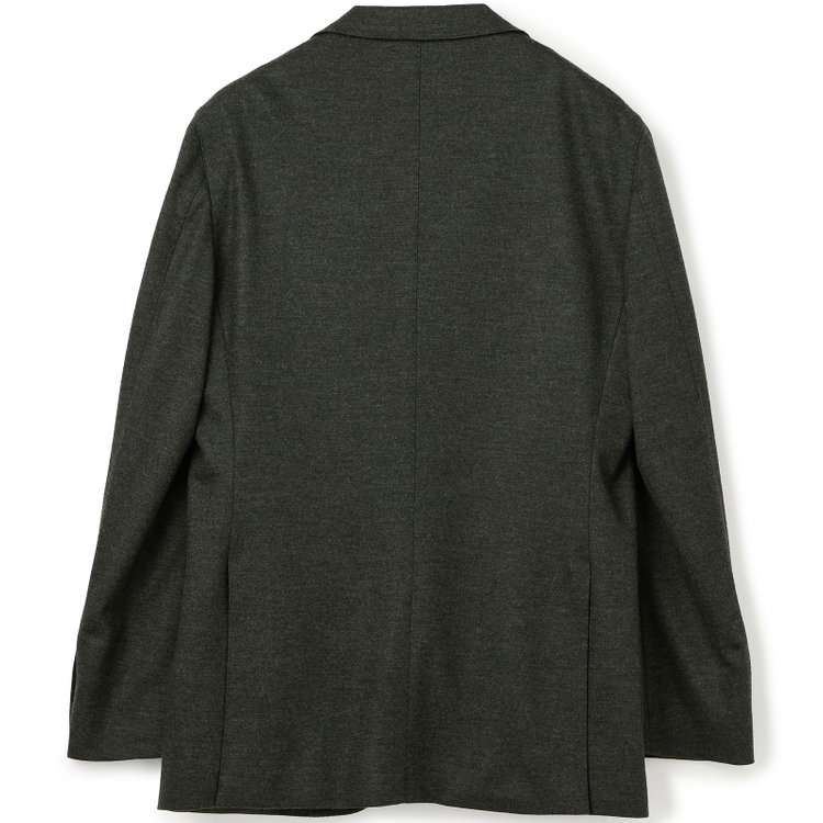 シルバーライン 【Take.it.easy】3釦段返りジャケット/カーキ×フランネルニット 緑濃色