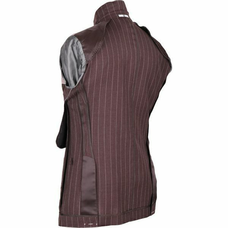 スーツセレクト 【WEB限定/OUTLET】【CLASSICO TAPERED】【春夏】3釦段返りシングルスーツ 2タック/ブラウン×ストライプ/パッチポケット＆サイドAJ/NEW ZEALAND WOOL MIX ブラウン系(茶)
