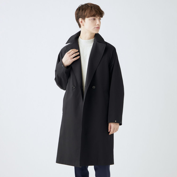 ブラックライン 【BL】ダブルラグランベルテッドコート/ブラック/WATERPROOF/4S SOLOTEX 黒