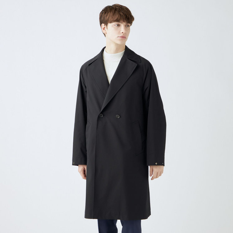 ブラックライン 【BL】ダブルラグランベルテッドコート/ブラック/WATERPROOF/4S SOLOTEX 黒