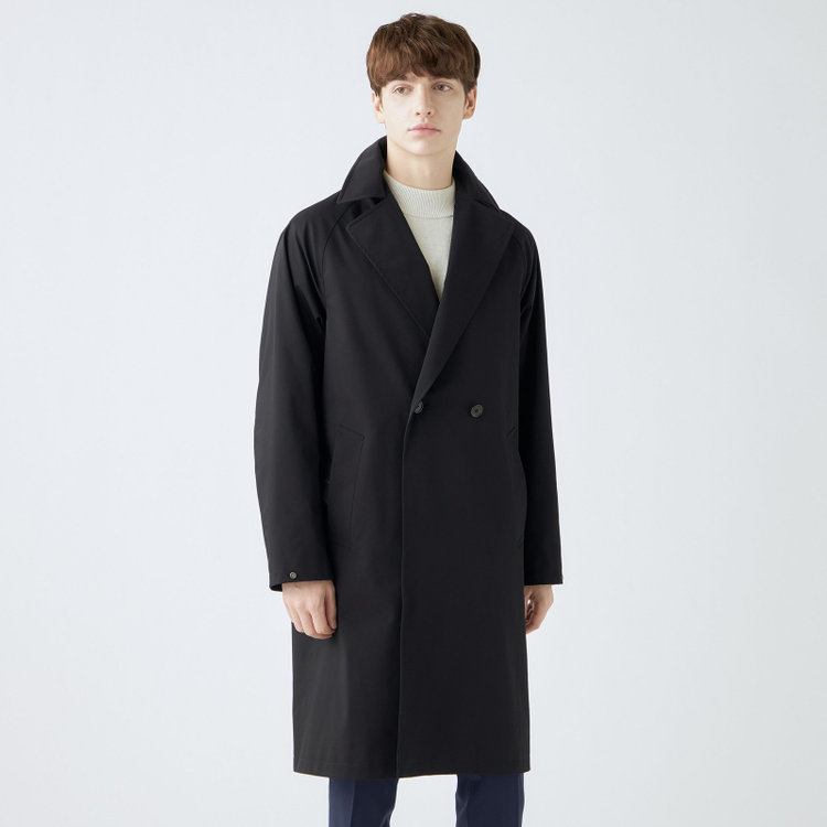 ブラックライン 【BL】ダブルラグランベルテッドコート/ブラック/WATERPROOF/4S SOLOTEX 黒