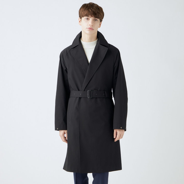 ブラックライン 【BL】ダブルラグランベルテッドコート/ブラック/WATERPROOF/4S SOLOTEX 黒