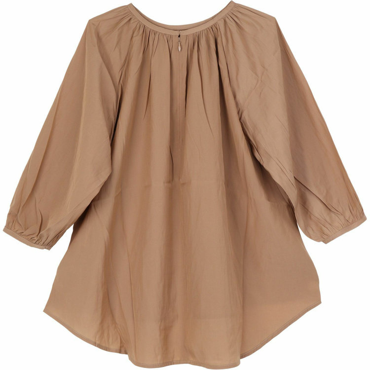 シルバーライン 【WEB限定/OUTLET】【SL/7分袖】ギャザークルーネックデザイン/ブラウン ブラウン系(茶)