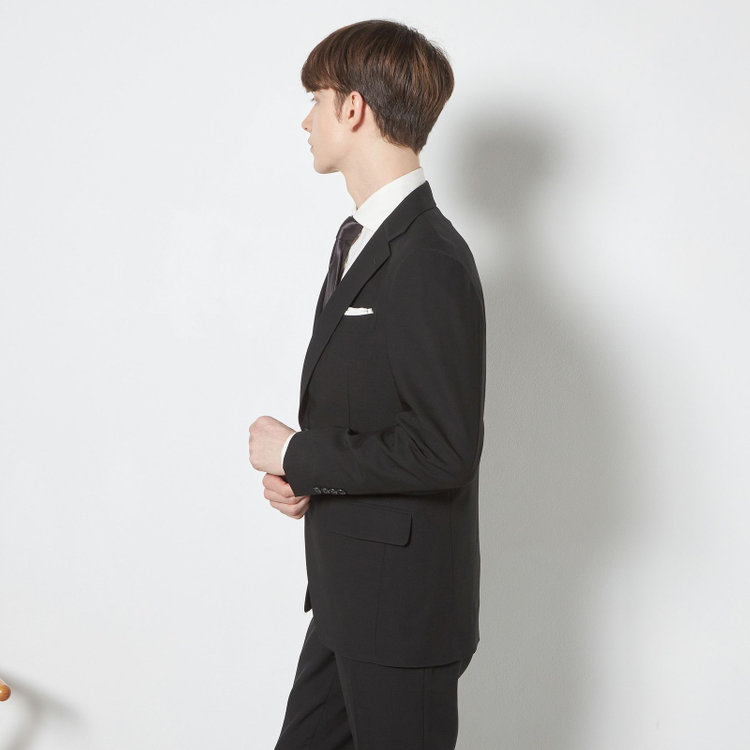 シルバーライン 【CLASSICO TAPERED】【春夏】2釦シングルフォーマルスーツ 1タック/スーパーブラック/ウエストムーブ/※裾上げ必要 黒