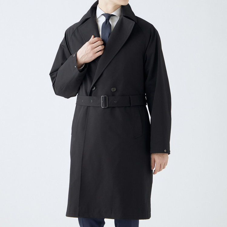 ブラックライン 【BL】ダブルラグランベルテッドコート/ブラック/WATERPROOF/4S SOLOTEX 黒