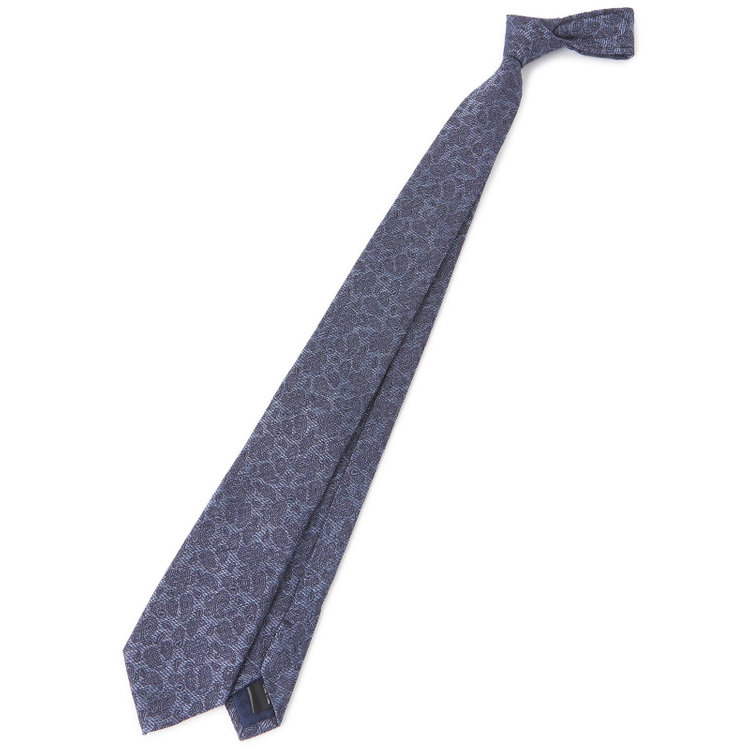 S.H.様売約済　美品　Drakes ブルー　ペイズリー柄 ネクタイ 　シルク 大柄ペイズリージャガード シルクネクタイ｜メンズファッション
