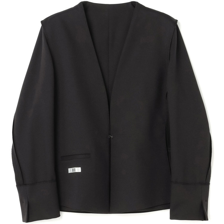 シルバーライン 【WEB限定/OUTLET】【SL】【年間】1釦カラーレスジャケット/ブラック/ウォッシャブル 黒