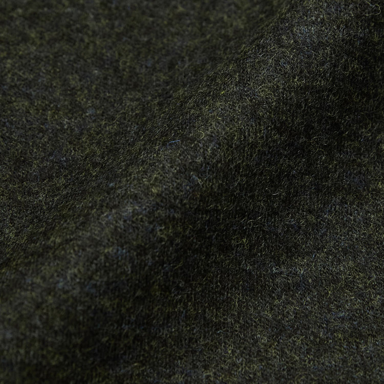 シルバーライン 【Take.it.easy】3釦段返りジャケット/カーキ×フランネルニット 緑濃色