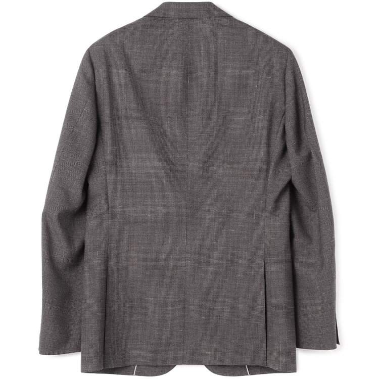 シルバーライン 【CLASSICO TAPERED】【春夏】3釦段返りシングルスーツ 2タック/ブラウン×ハウンドトゥース/ウエストムーブ/NEW ZEALAND WOOL MIX/※裾上げ必要 茶中間