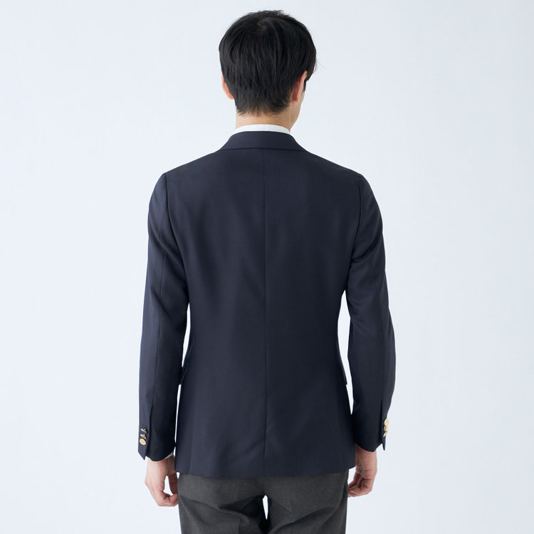 シルバーライン 【RBC】【秋冬】ウール2釦シングルジャケット/ネイビー/チェンジポケット/ゴールド釦/NEW ZEALAND WOOL 紺中間